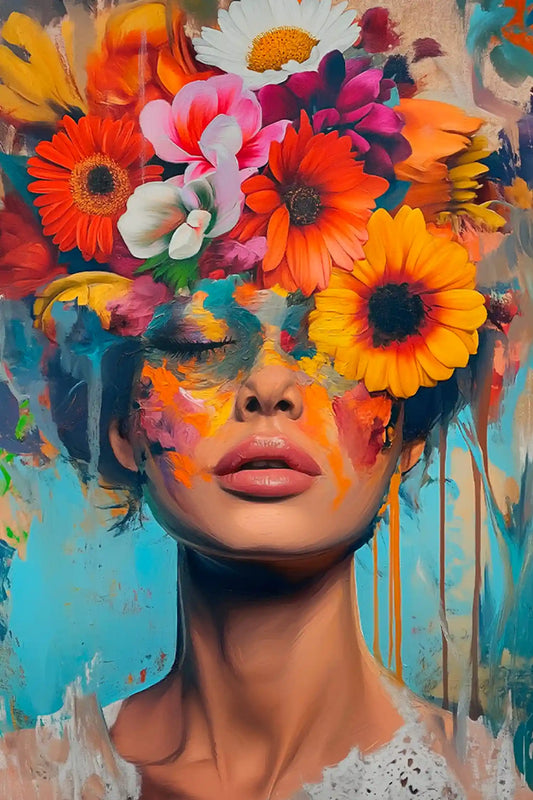 Woman and Petals